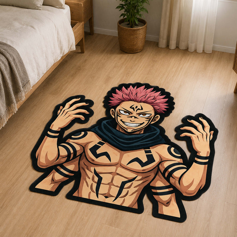 Tomura Shigaraki Cut-out Flat Rug | My Hero Academia Villain Anime Floor Rug | Premium MHA Gaming Room Decor