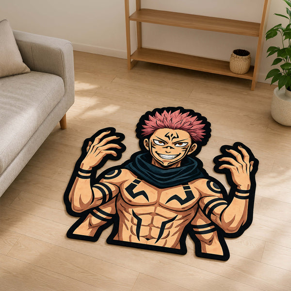 Tomura Shigaraki Cut-out Flat Rug | My Hero Academia Villain Anime Floor Rug | Premium MHA Gaming Room Decor