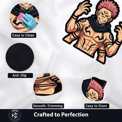 Tomura Shigaraki Cut-out Flat Rug | My Hero Academia Villain Anime Floor Rug | Premium MHA Gaming Room Decor