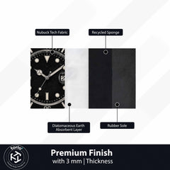 Luxury Rolex Submariner Watch Flat Rug | Stainless Steel Luxury Watch Area Rug | Premium Timepiece Floor Mat for Bedroom, Gaming Room & Collector Décor