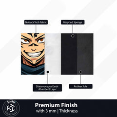 Tomura Shigaraki Cut-out Flat Rug | My Hero Academia Villain Anime Floor Rug | Premium MHA Gaming Room Decor