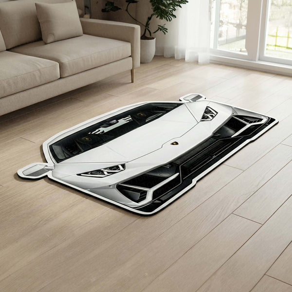 Lamborghini Inspired Floor Mat | Anti-Slip 3mm Absorbent Supercar Design Rug | Easy Clean Waterproof Floor Mat for Home, Office & Garage