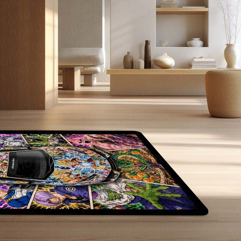 Dragon Ball Z Lamborghini Huracán Anime Area Rug | Goku & Z-Fighters Floor Mat | DBZ Gaming Rug for Bedroom, Gaming Room, Anime Setup & Otaku Decor