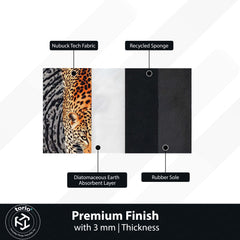 Leopard Swirl Illusion Area Rug | 3D Optical Pattern Animal Floor Mat | Modern Aesthetic Rug for Bedroom, Living Room & Gaming Setup | Anti-Slip 3 mm Washable Floor Mat