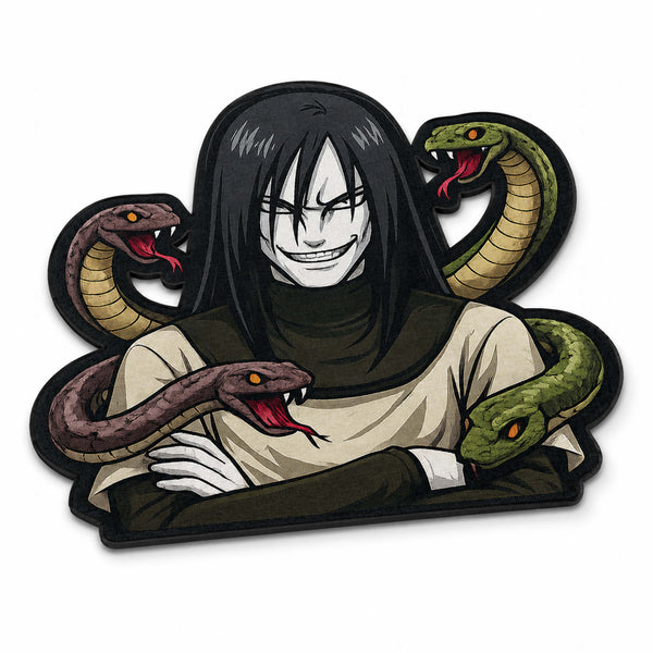 Orochimaru Cut-out Flat Rug | Naruto Legendary Sannin Anime Floor Rug | Premium Snake Sage Gaming Room Decor