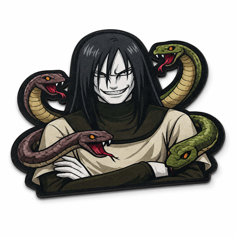 Orochimaru Cut-out Flat Rug | Naruto Legendary Sannin Anime Floor Rug | Premium Snake Sage Gaming Room Decor