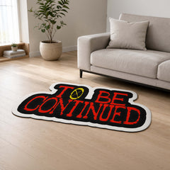 To Be Continued Meme Flat Rug | Viral Internet Die-Cut Flat Rug | Funny Gaming & Anime Room Floor Decor