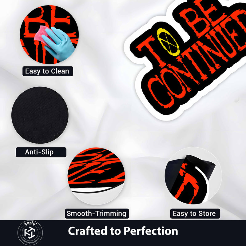 To Be Continued Meme Flat Rug | Viral Internet Die-Cut Flat Rug | Funny Gaming & Anime Room Floor Decor