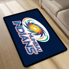 Mumbai Indians Fan Floor Mat (3 mm Thick) | Bold Blue Cricket Team Inspired Rug for Bedroom, Gaming Room & Fan Spaces