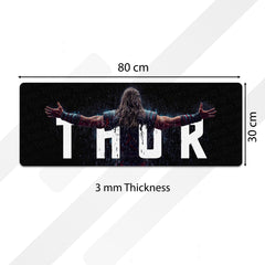 Thor Marvel Superhero Bedside Runner Flat Rug | God of Thunder Bedroom Runner for Gaming Room Decor