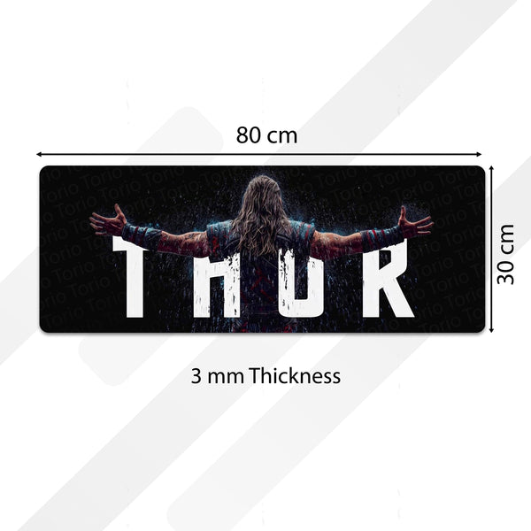 Thor Marvel Superhero Bedside Runner Flat Rug | God of Thunder Bedroom Runner for Gaming Room Decor