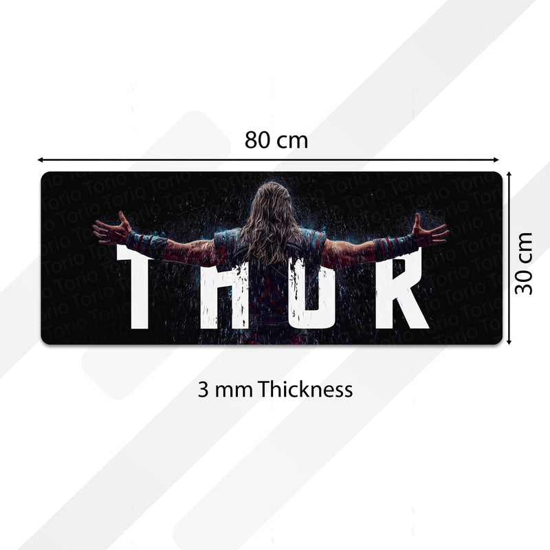 Thor Marvel Superhero Bedside Runner Flat Rug | God of Thunder Bedroom Runner for Gaming Room Decor