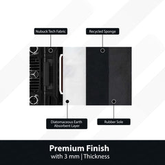 Mercedes G-Wagon Front View Floor Mat | Anti-Slip 3mm Absorbent Luxury SUV Design Rug | Easy Clean Waterproof Floor Mat for Home, Office & Garage