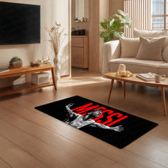 Lionel Messi Football Legend Bedside Runner Flat Rug | GOAT Soccer Bedroom Runner for Sports Fan Room Decor