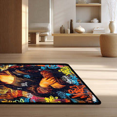 Mona Lisa Area Rug | Modern Renaissance Classic Floor Mat | Artistic & Quirky Home Decor for Art Lovers, Studios & Contemporary Living Spaces