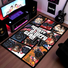 Monkey D. Luffy Gear 5 Area Flat Rug | One Piece Gear Fifth Anime Area Flat Rug | Premium Anime Gaming Room Floor Decor