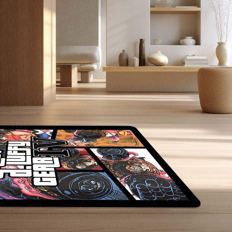 Monkey D. Luffy Gear 5 Area Flat Rug | One Piece Gear Fifth Anime Area Flat Rug | Premium Anime Gaming Room Floor Decor