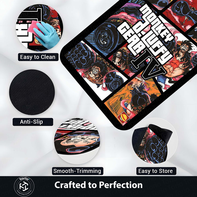 Monkey D. Luffy Gear 5 Area Flat Rug | One Piece Gear Fifth Anime Area Flat Rug | Premium Anime Gaming Room Floor Decor