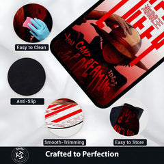 Monkey D Luffy Anime Area Rug | One Piece Straw Hat Pirate Floor Mat | Anti-Slip 3mm Absorbent Rug for Bedroom, Gaming Room, Bathroom & Otaku Decor