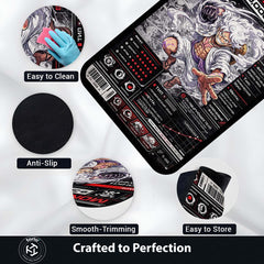 Anime Bounty Poster Area Rug | Gear 5 Luffy Floor Mat | One Piece Wanted Style Rug | Anime Carpet for Gaming Room, Bedroom & Otaku Decor
