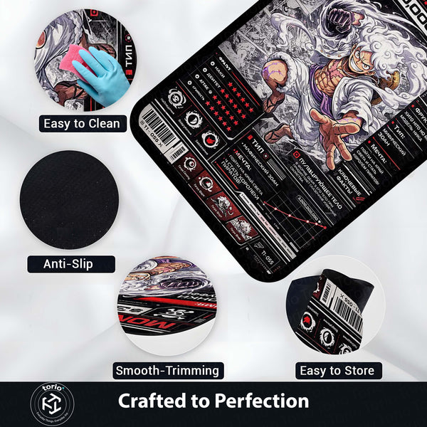 Anime Bounty Poster Area Rug | Gear 5 Luffy Floor Mat | One Piece Wanted Style Rug | Anime Carpet for Gaming Room, Bedroom & Otaku Decor