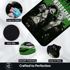 Anime Brothers Area Rug | Luffy Zoro Inspired Floor Mat | One Piece Anime Carpet | Pirate Theme Rug for Gaming Room, Bedroom & Otaku Decor