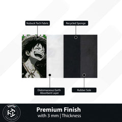 Anime Brothers Area Rug | Luffy Zoro Inspired Floor Mat | One Piece Anime Carpet | Pirate Theme Rug for Gaming Room, Bedroom & Otaku Decor