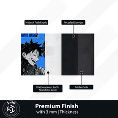 Anime Duo Area Rug | Luffy Sanji Inspired Floor Mat | One Piece Blue Theme Rug | Pirate Anime Carpet for Gaming Room, Bedroom & Otaku Decor