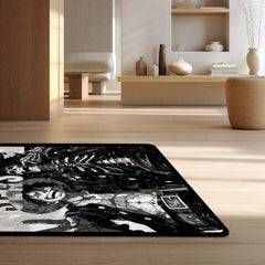 Anime Pirate Area Rug | Luffy Brook Inspired Floor Mat | One Piece Promise Across Seas Rug | Anime Carpet for Gaming Room, Bedroom & Otaku Decor