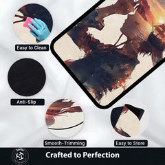 Monkey D Luffy Anime Area Rug | One Piece Sunset Art Floor Mat | Straw Hat Pirate Aesthetic Rug for Bedroom, Gaming Room & Otaku Decor