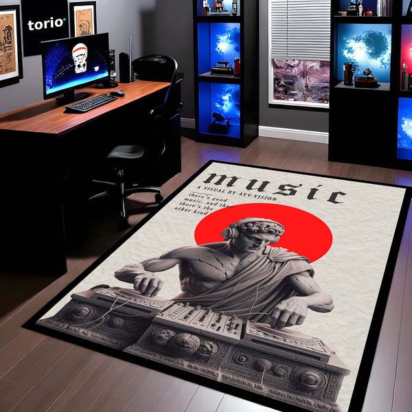 Retro Vinyl Record Music Wall Art | Vintage Music Poster Wall Decor | Aesthetic Wall Hanging for Music Studio, Living Room & Bedroom