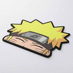 Naruto Uzumaki Headband Anime Floor Mat (3 mm Thick) | Naruto Face Cut-Out Rug for Bedroom, Gaming Room & Otaku Home Decor