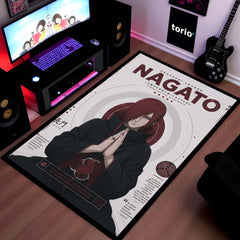 Naruto Nagato (Pain) Anime Character Flat Rug | Akatsuki Leader Nagato Art Flat Rug | Premium Anime Gaming Room Floor Decor