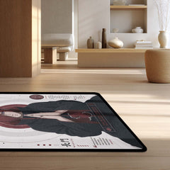 Naruto Nagato (Pain) Anime Character Flat Rug | Akatsuki Leader Nagato Art Flat Rug | Premium Anime Gaming Room Floor Decor