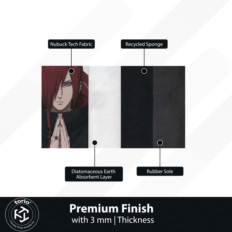 Naruto Nagato (Pain) Anime Character Flat Rug | Akatsuki Leader Nagato Art Flat Rug | Premium Anime Gaming Room Floor Decor