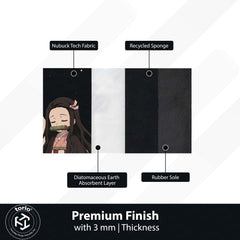 Nezuko Kamado Demon Slayer Area Flat Rug | Moonlit Anime Area Flat Rug | Premium Anime Bedroom & Gaming Room Floor Decor