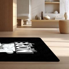 Nope Not Today Tom Cartoon Area Flat Rug | Funny Lazy Cat Cartoon Area Flat Rug | Premium Bedroom & Gaming Room Floor Decor