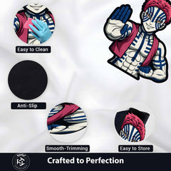 Akaza Cut-out Flat Rug | Demon Slayer Upper Rank Three Anime Floor Rug | Premium Martial Arts Gaming Room Decor