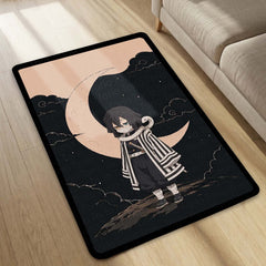 Obanai Iguro Demon Slayer Area Flat Rug | Serpent Hashira Moonlit Anime Area Flat Rug | Premium Anime Bedroom & Gaming Room Floor Decor