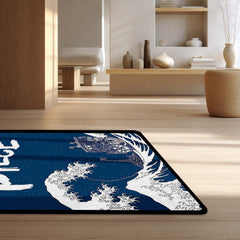 One Piece Anime Area Rug | Pirate Ship Wave Floor Mat | Luffy Anime Rug | Otaku Room Decor Carpet for Bedroom, Gaming Setup & Living Room