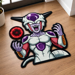 Frieza Cut-out Flat Rug | Dragon Ball Z Emperor of the Universe Anime Floor Rug | Premium Villain Gaming Room Decor