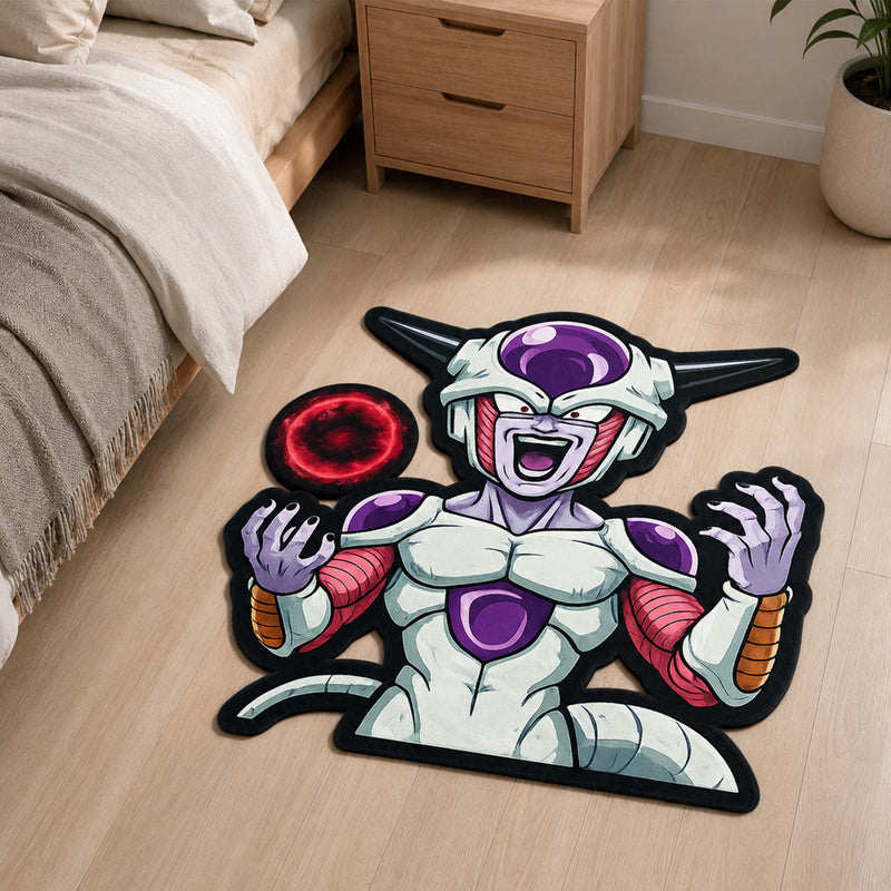 Frieza Cut-out Flat Rug | Dragon Ball Z Emperor of the Universe Anime Floor Rug | Premium Villain Gaming Room Decor