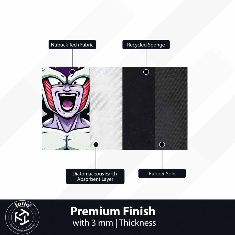 Frieza Cut-out Flat Rug | Dragon Ball Z Emperor of the Universe Anime Floor Rug | Premium Villain Gaming Room Decor