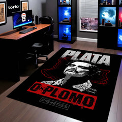 Pablo Escobar Area Rug | Iconic Colombian Kingpin Floor Mat | Gritty Crime-Drama Inspired Decor for Man Cave, Office & Urban Enthusiasts