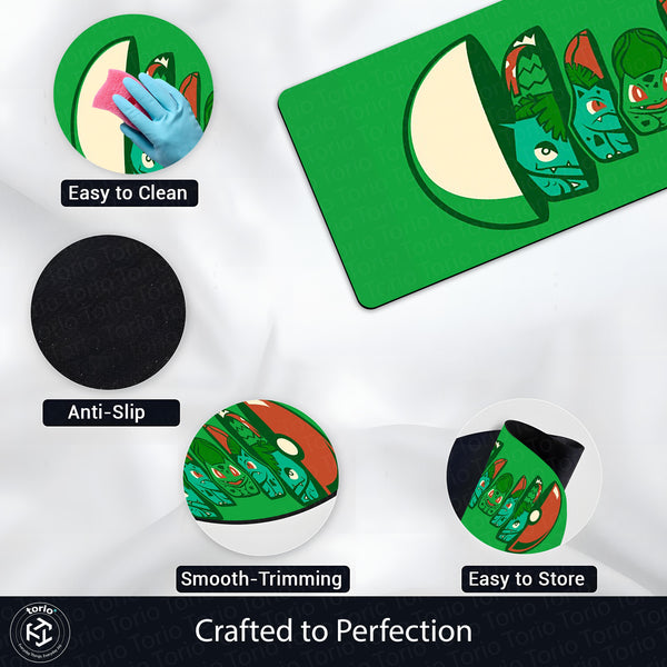 Bulbasaur Evolution Bedside Runner Flat Rug | Pokémon Venusaur Evolution Bedroom Runner for Anime Gaming Room Decor