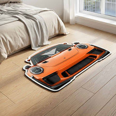 Porsche 911 Front View Floor Mat | Anti-Slip 3mm Absorbent Supercar Design Rug | Easy Clean Waterproof Floor Mat for Home, Office & Garage