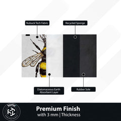 Queen Bee Queen of Spades Area Rug | Royal Playing Card Floor Mat | Gothic Gold & Black Aesthetic Rug | Torio Luxury Decor Carpet for Bedroom, Gaming Setup & Studio
