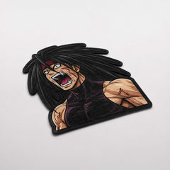 Savage Anime Warrior Cut-out Flat Rug | Fierce Battle Character Flat Rug | Premium Anime Gaming Room Floor Decor