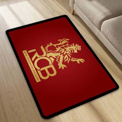 Royal Challengers Bengaluru Floor Mat (3 mm Thick) | Bold Red Fan Rug for Bedroom, Gaming Room & Sports Spaces