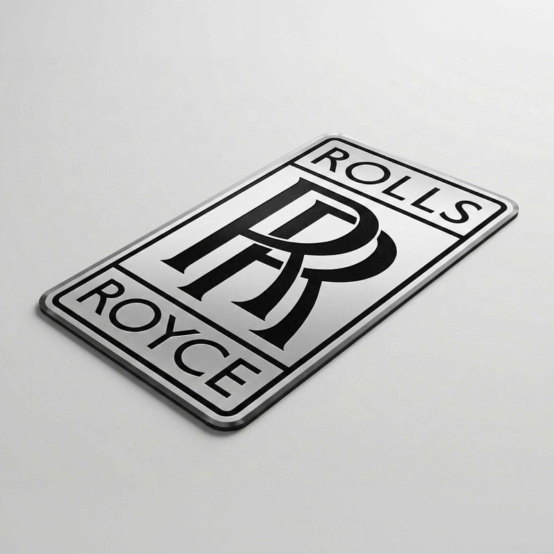 Rolls-Royce Luxury Logo Floor Mat (3 mm Thick) | Premium Rolls-Royce Cut-Out Rug for Bedroom, Office, Garage & Supercar Decor